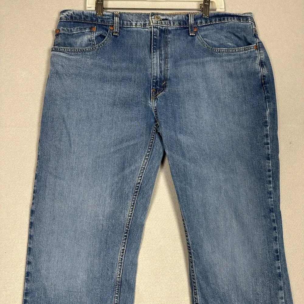Levis 559 Jeans Mens 38X32 Blue Relaxed Straight Distressed Stretch Denim Pants